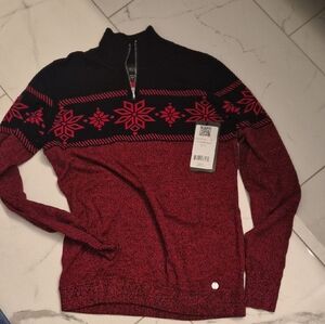 NILS Red and Black Cowl Neck Sweater-NWT